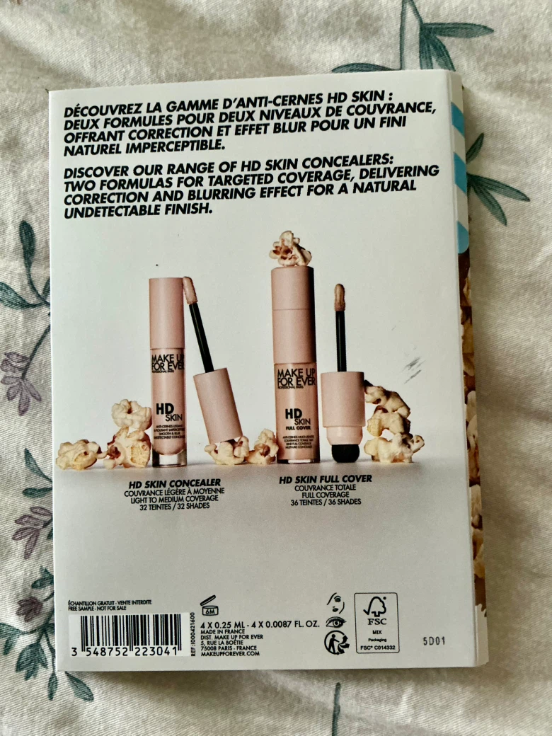 Make Up For Ever HD Skin Concealer Sample Card - photo 2