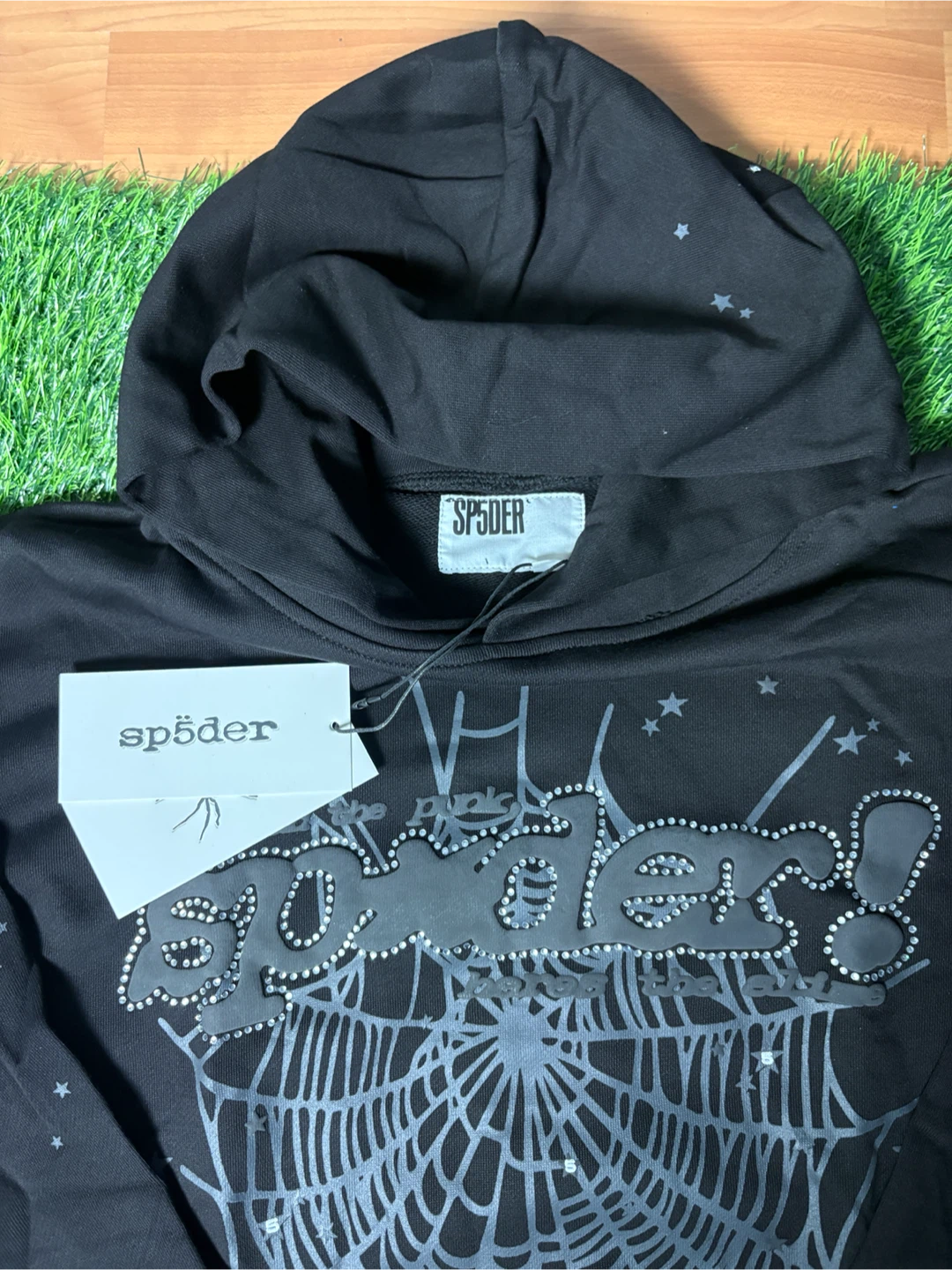 New SP5DER Black Hoodie - photo 3