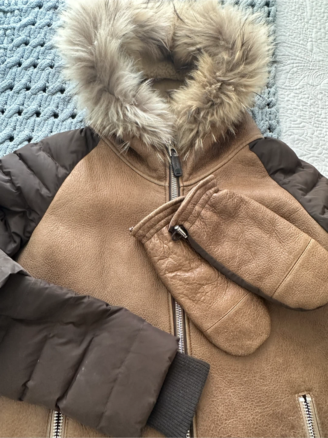 RUDSAK Leather & Down Winter Coat – Size S - photo 5