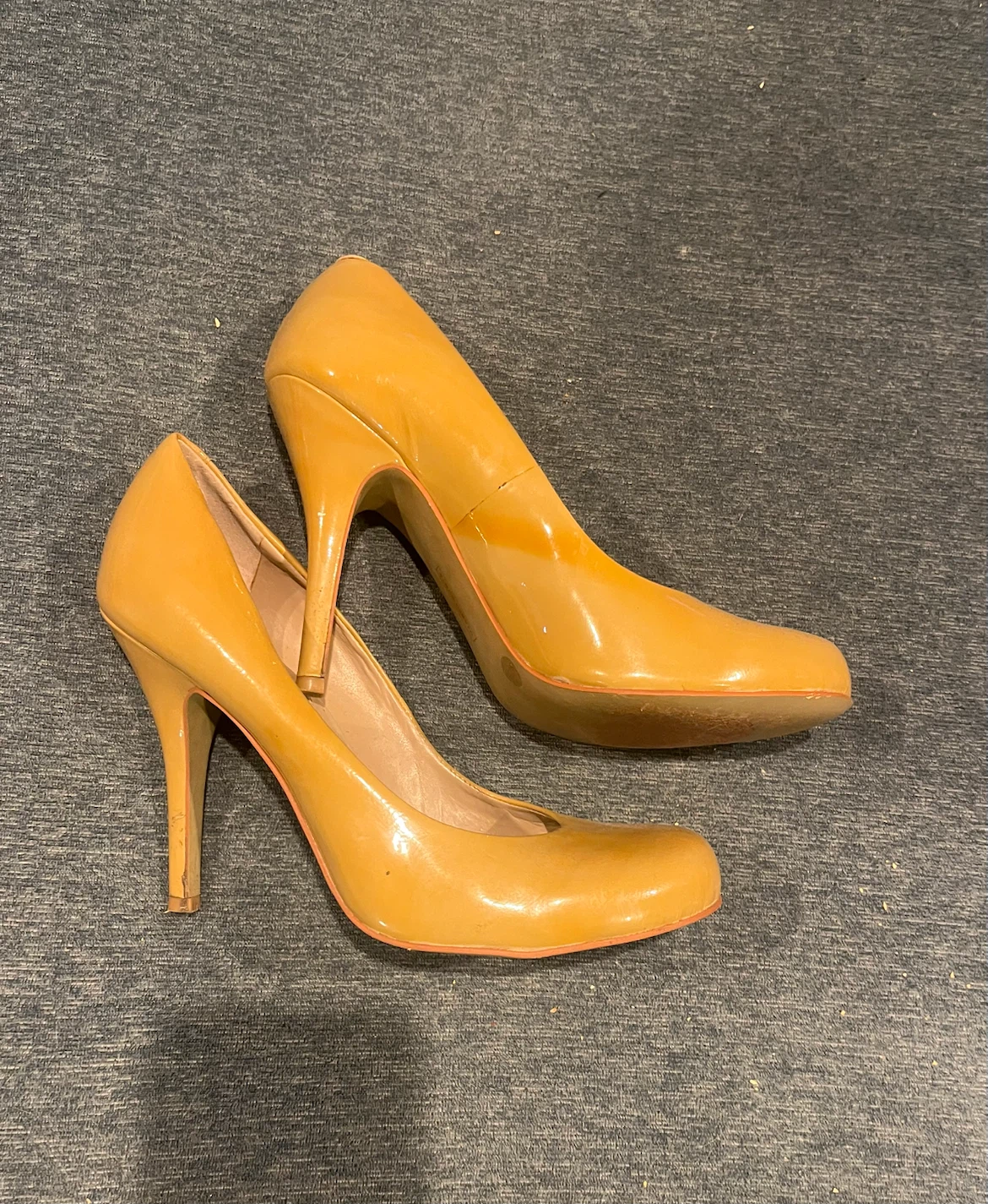 Vince Camuto Tan Patent Heels
