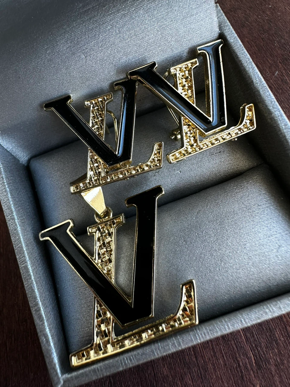Inspired Louis Vuitton Monogram Earring and Pendant Set
