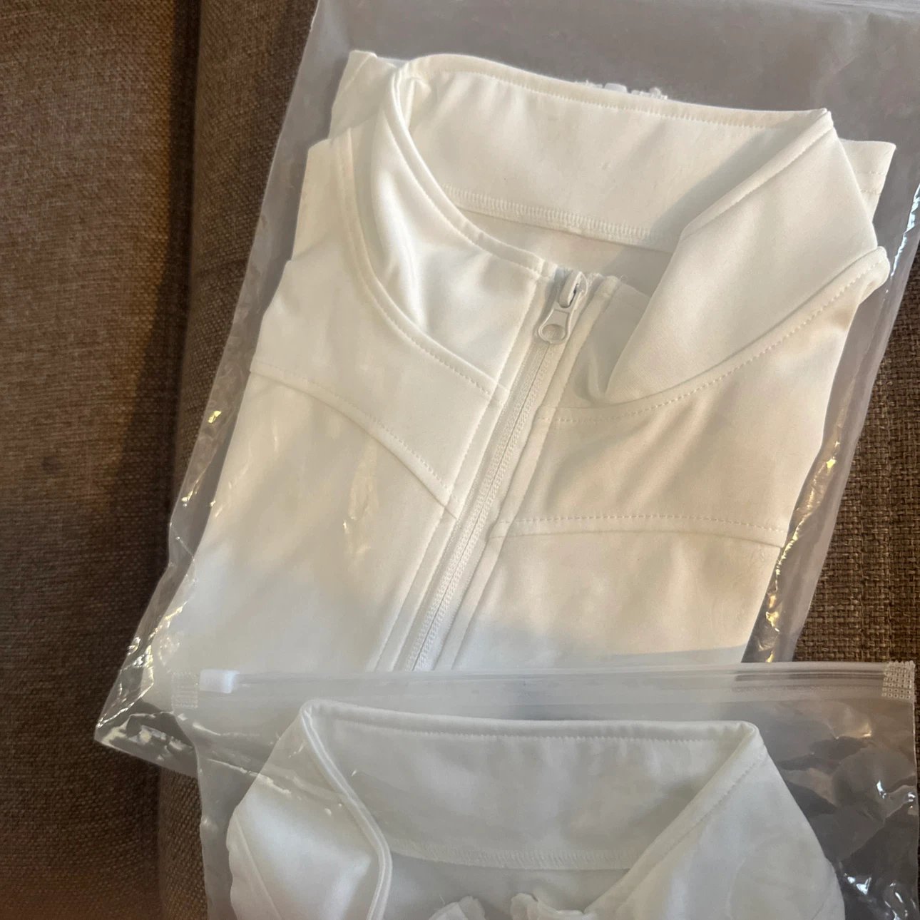 White Zip-Up Athletic Jacket - photo 2