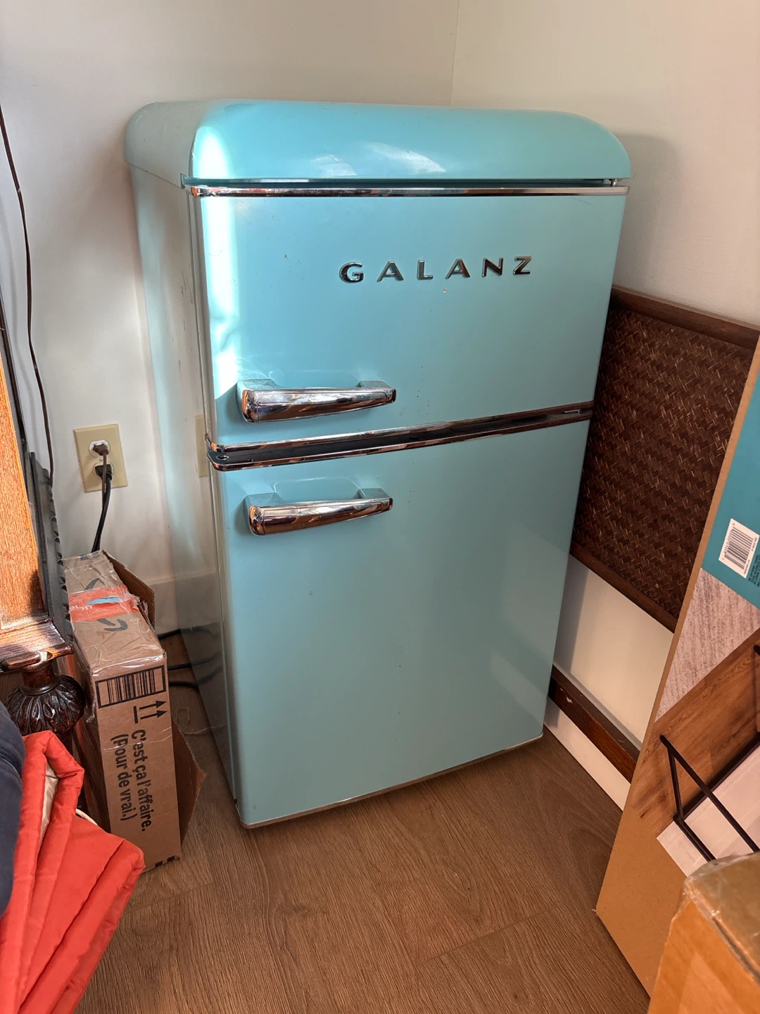 Galanz robins egg blue mini fridge