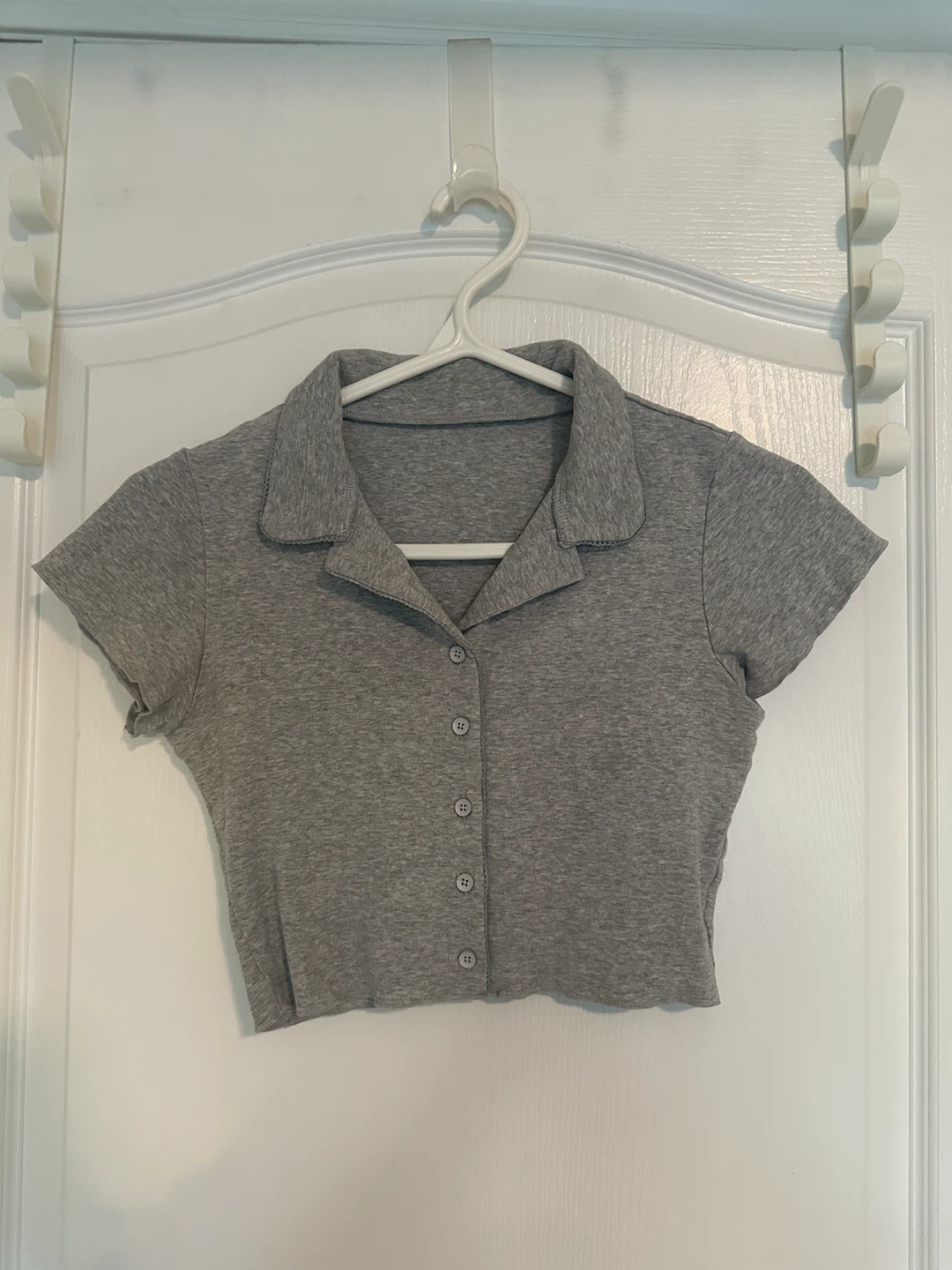 button-up crop top