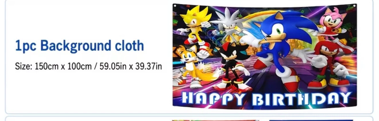 Sonic the Hedgehog Birthday Party Decoration Set