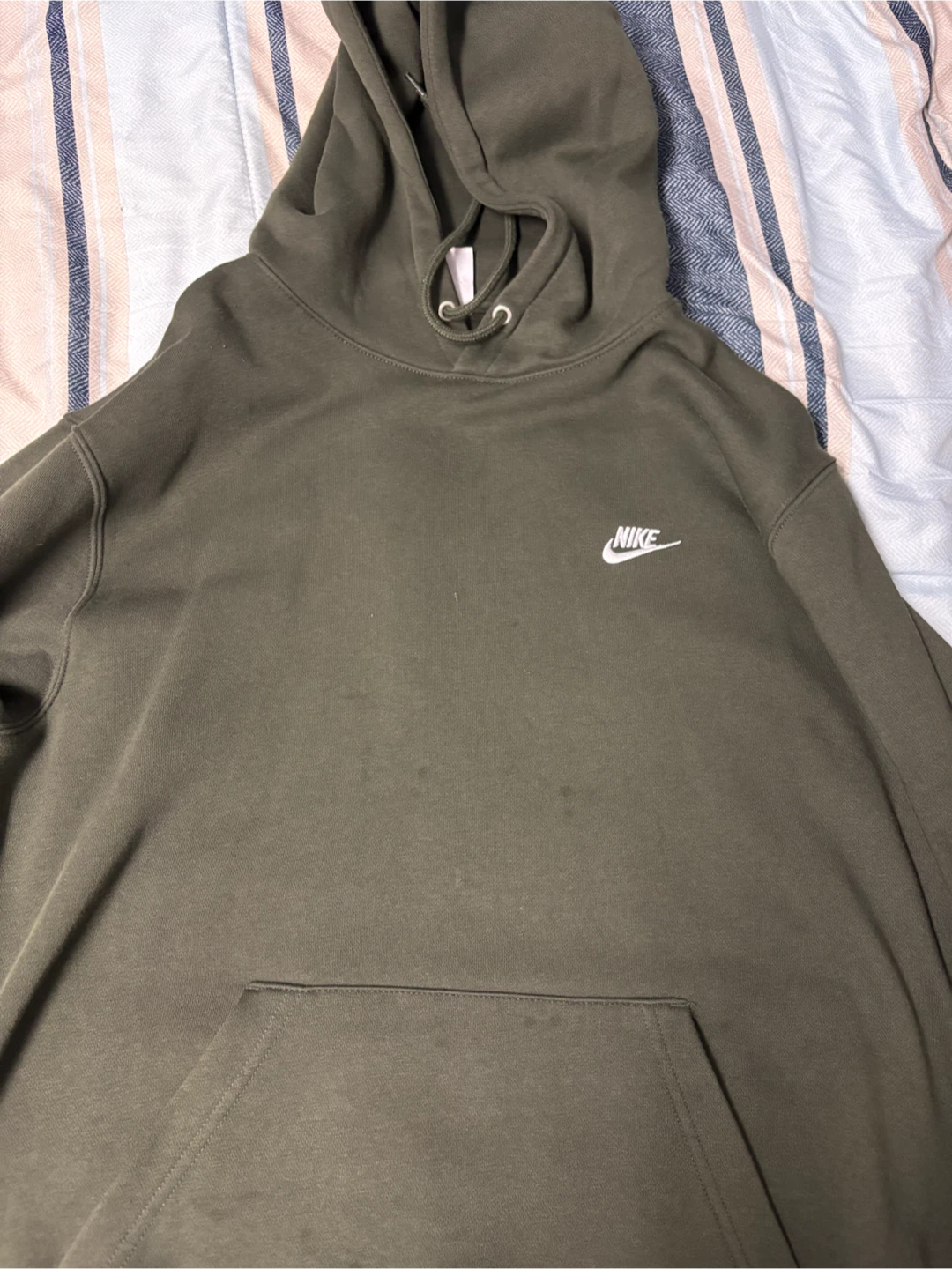 Nike Club fleece/Olive green Pullover Hoodie