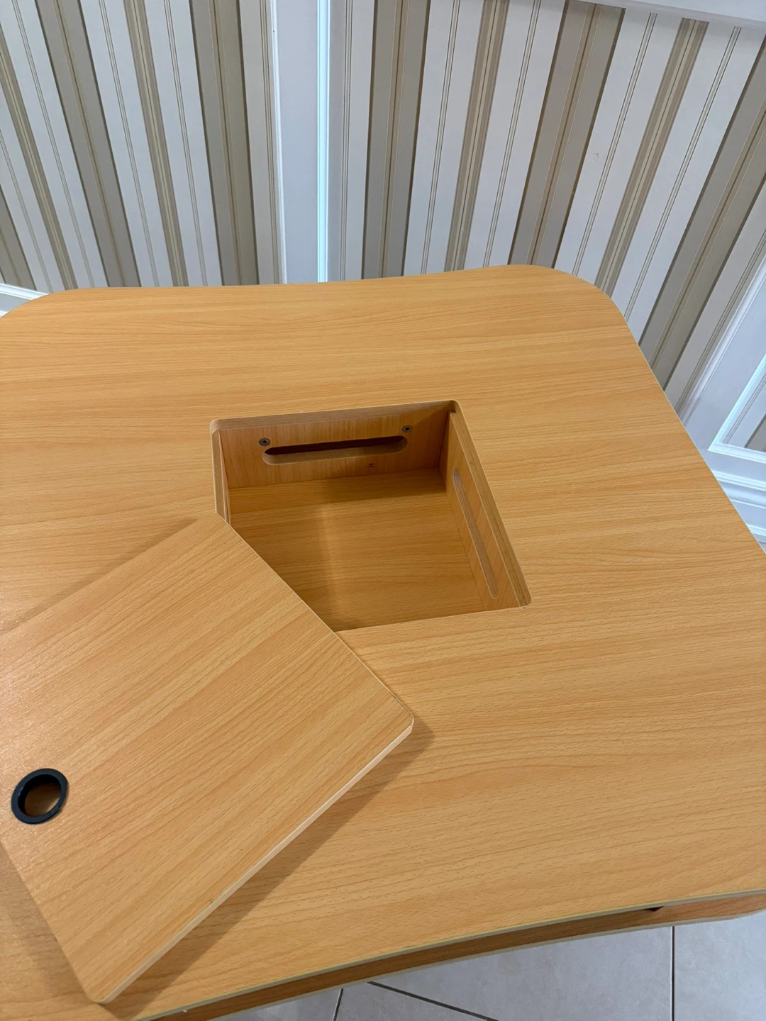 Heavy duty kids wood activity table with storage 34.5” square - photo 2