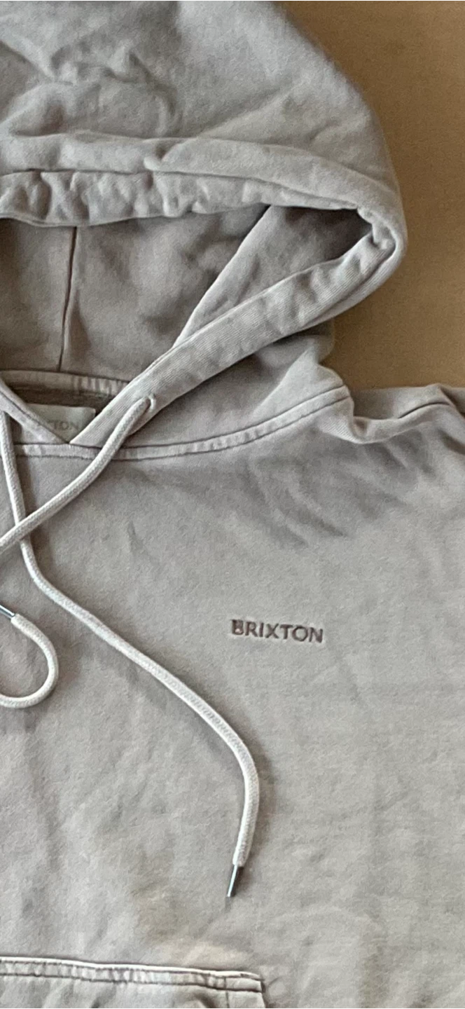 Brixton Heavyweight Embroidered Caramel Tan Hoodie -Size M - photo 2