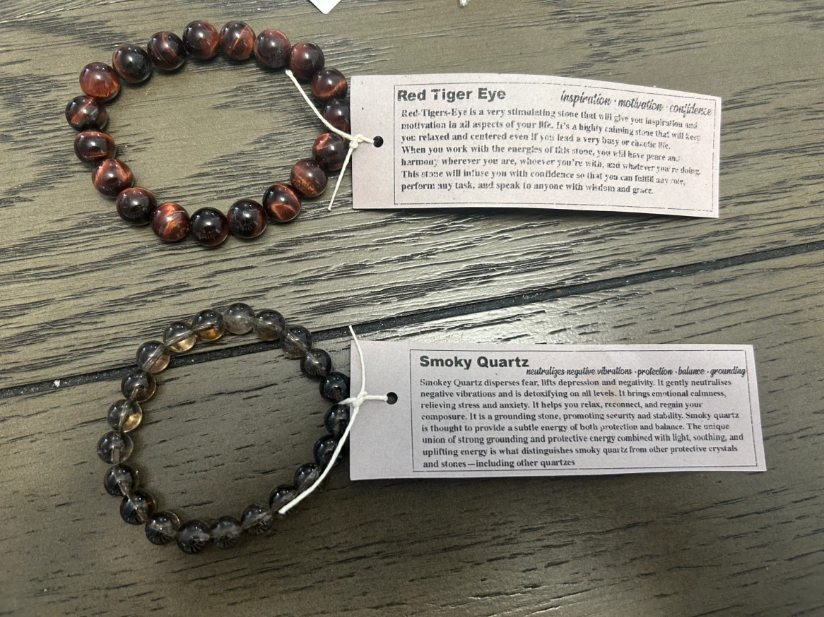 Tiger’s eye and smoky quartz bracelets - photo 2
