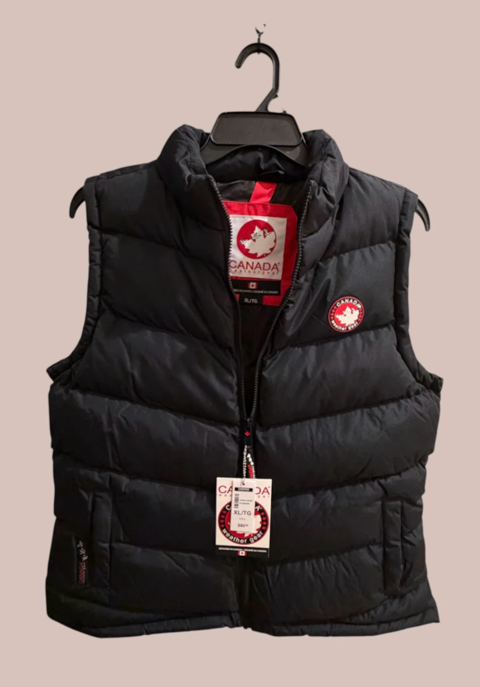 Canada Weather Gear Black Puffer Vest