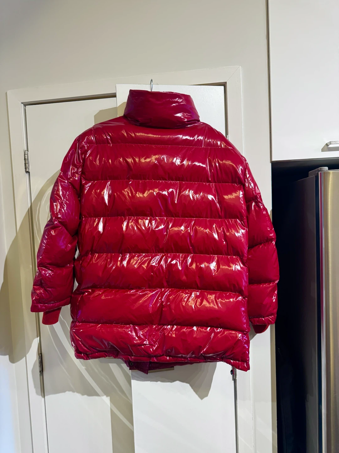 Zara Red Glossy Oversized Puffer Jacket - photo 3