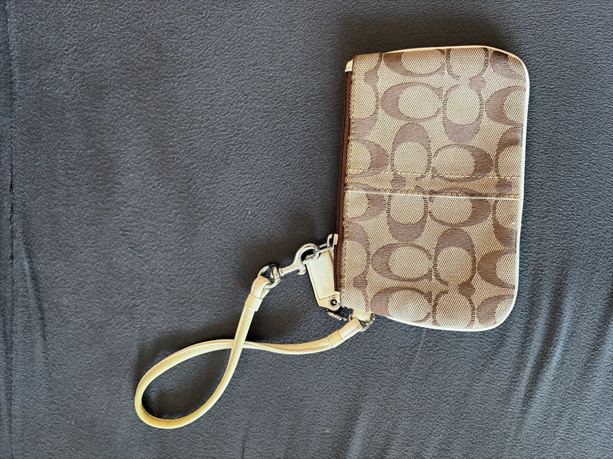 Coach Signature Canvas Wristlet