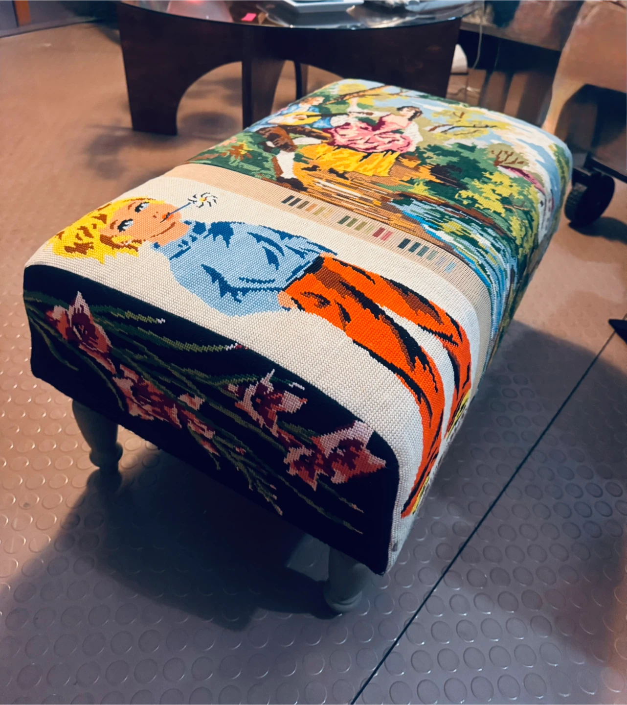Paul smith Needlepoint Tapestry Ottoman