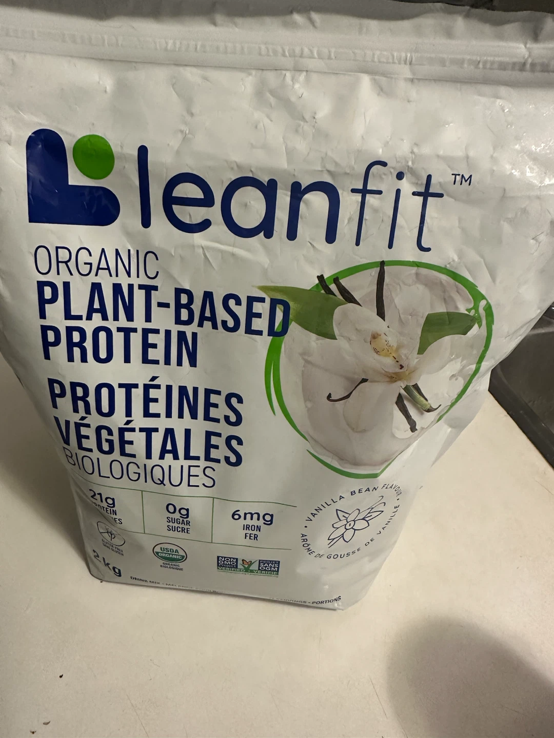 LeanFit Organic Plant-Based Protein Vanilla 2kg - photo 2