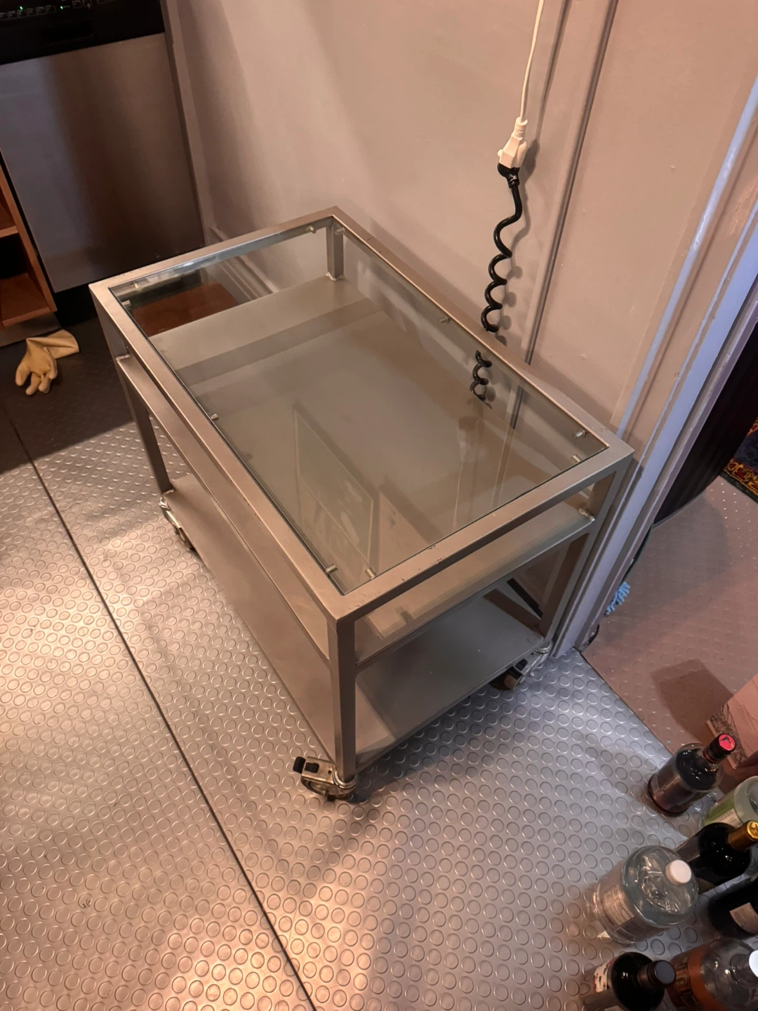 Metal rolling cart with power outlet - photo 4