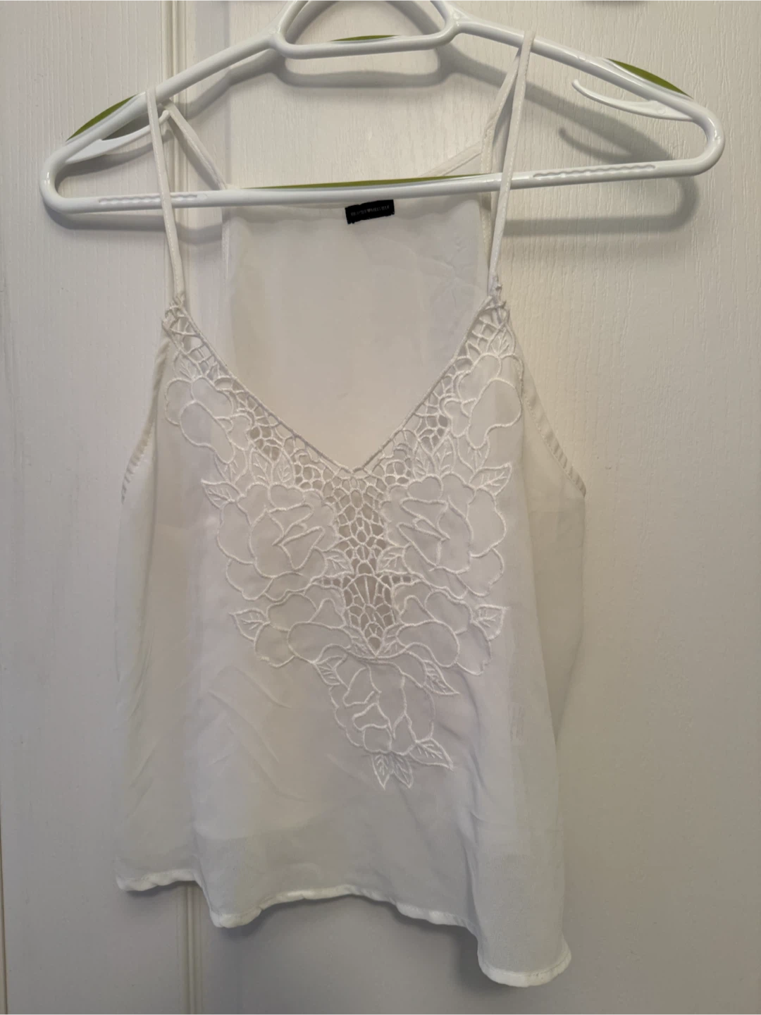 Brandy Melville White Floral Camisole