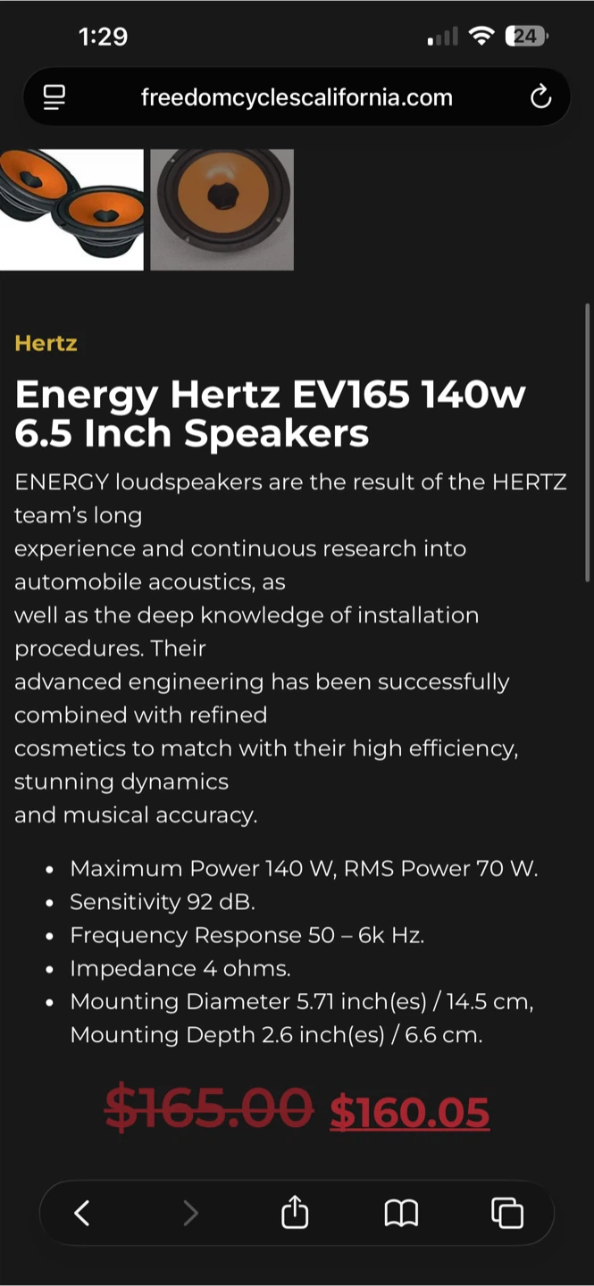 Hertz Energy EV165 6.5 inch Car Speakers and JVC Coaxials - photo 2