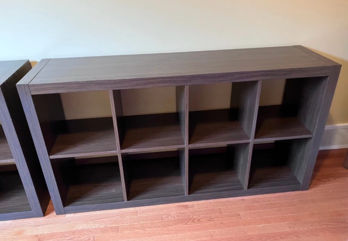 IKEA KALLAX 2x4 shelf in brown