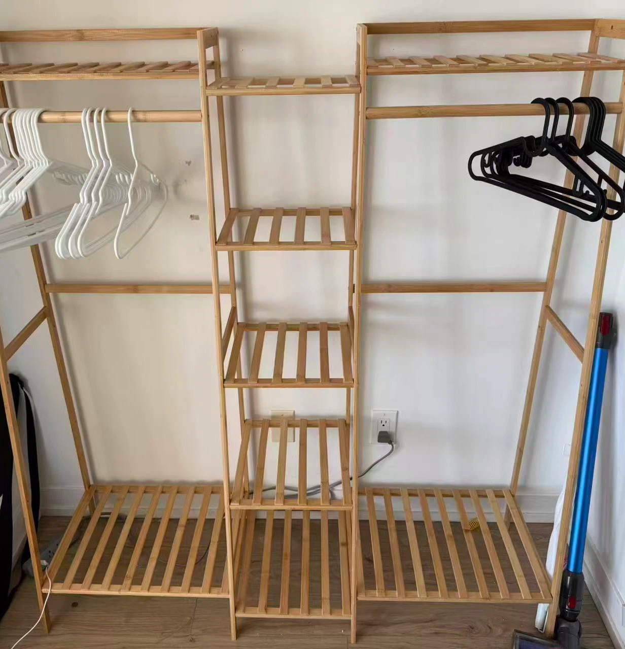 Large Bamboo Nursery Wardrobe Closet - photo 3