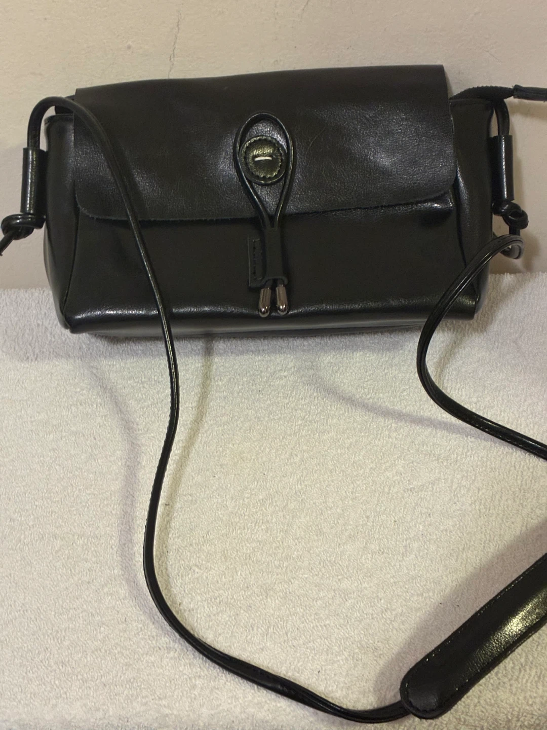 Black Leather Crossbody Bag