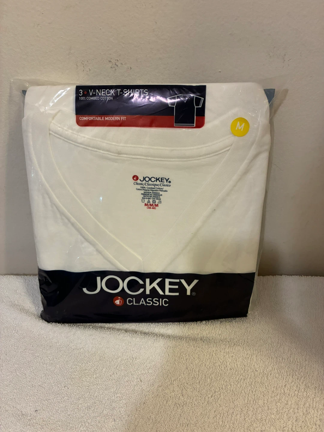 Jockey Classic V-Neck T-Shirts - Size Medium