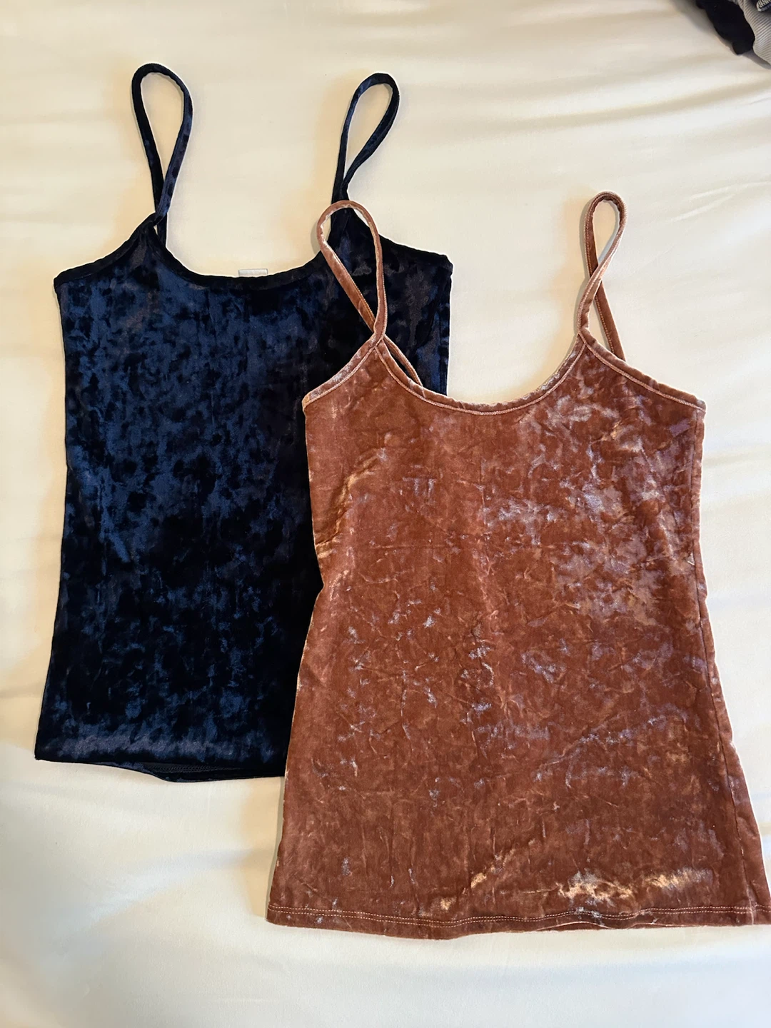 Two Twik Velvet Camisoles