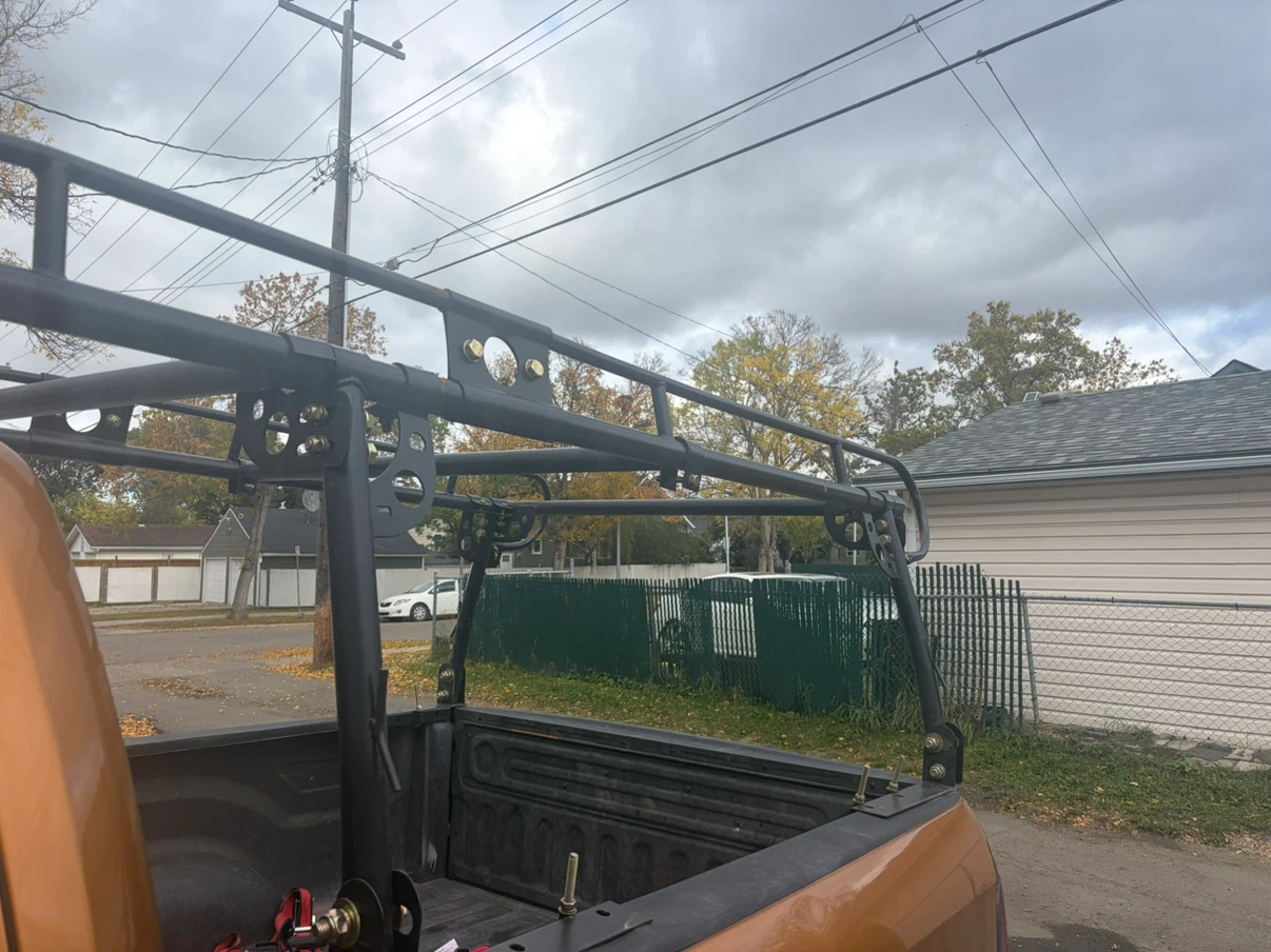 Black Steel Pickup Truck Ladder Rack