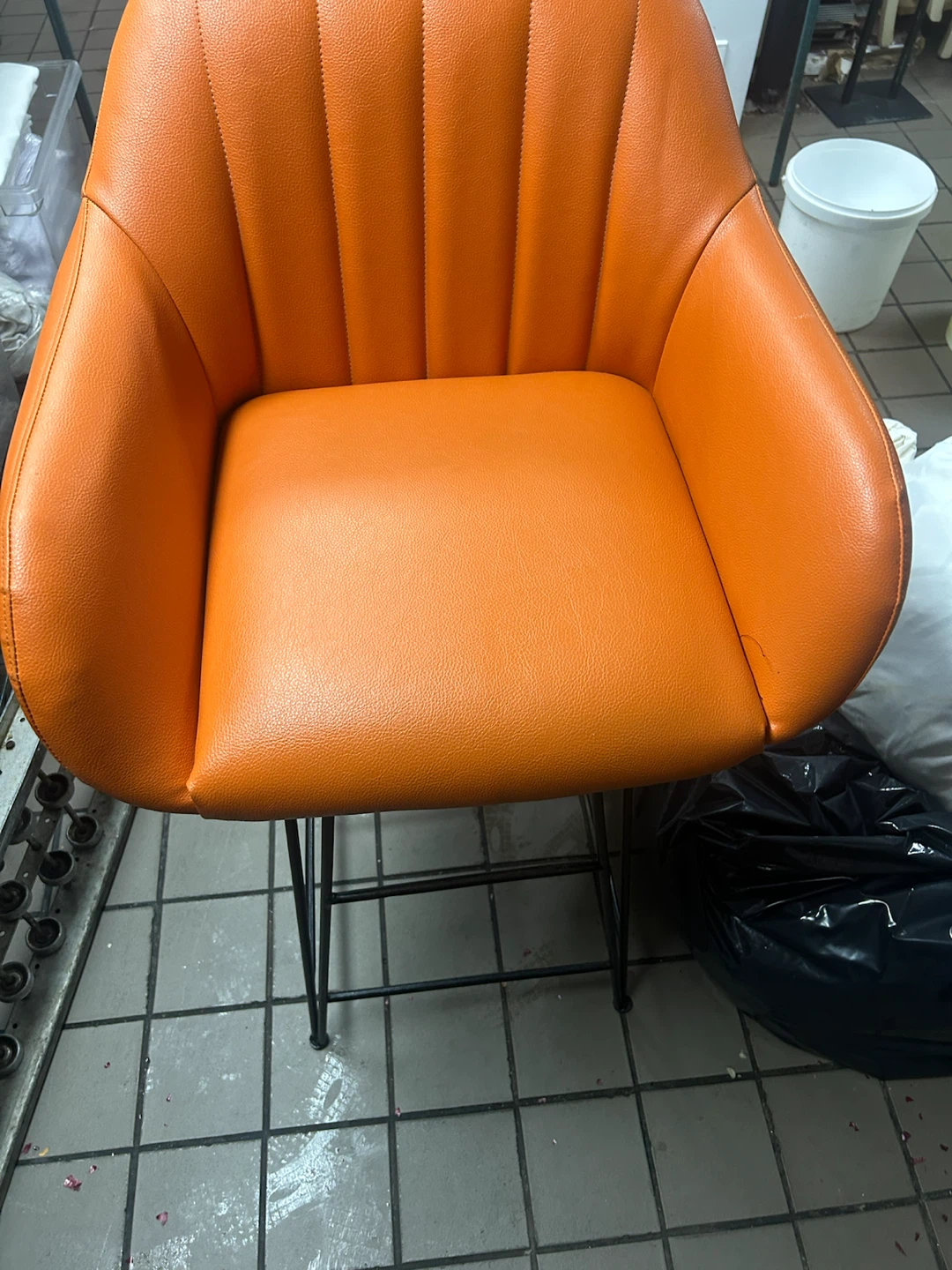 Set of Orange Bar Stools