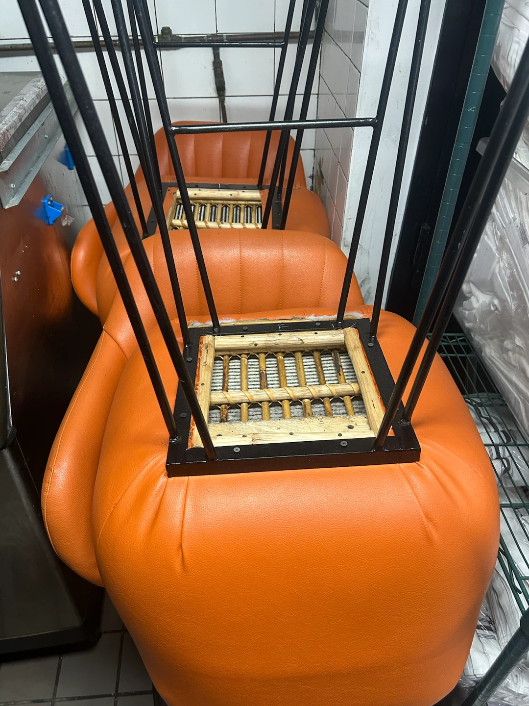Set of Orange Bar Stools - photo 3