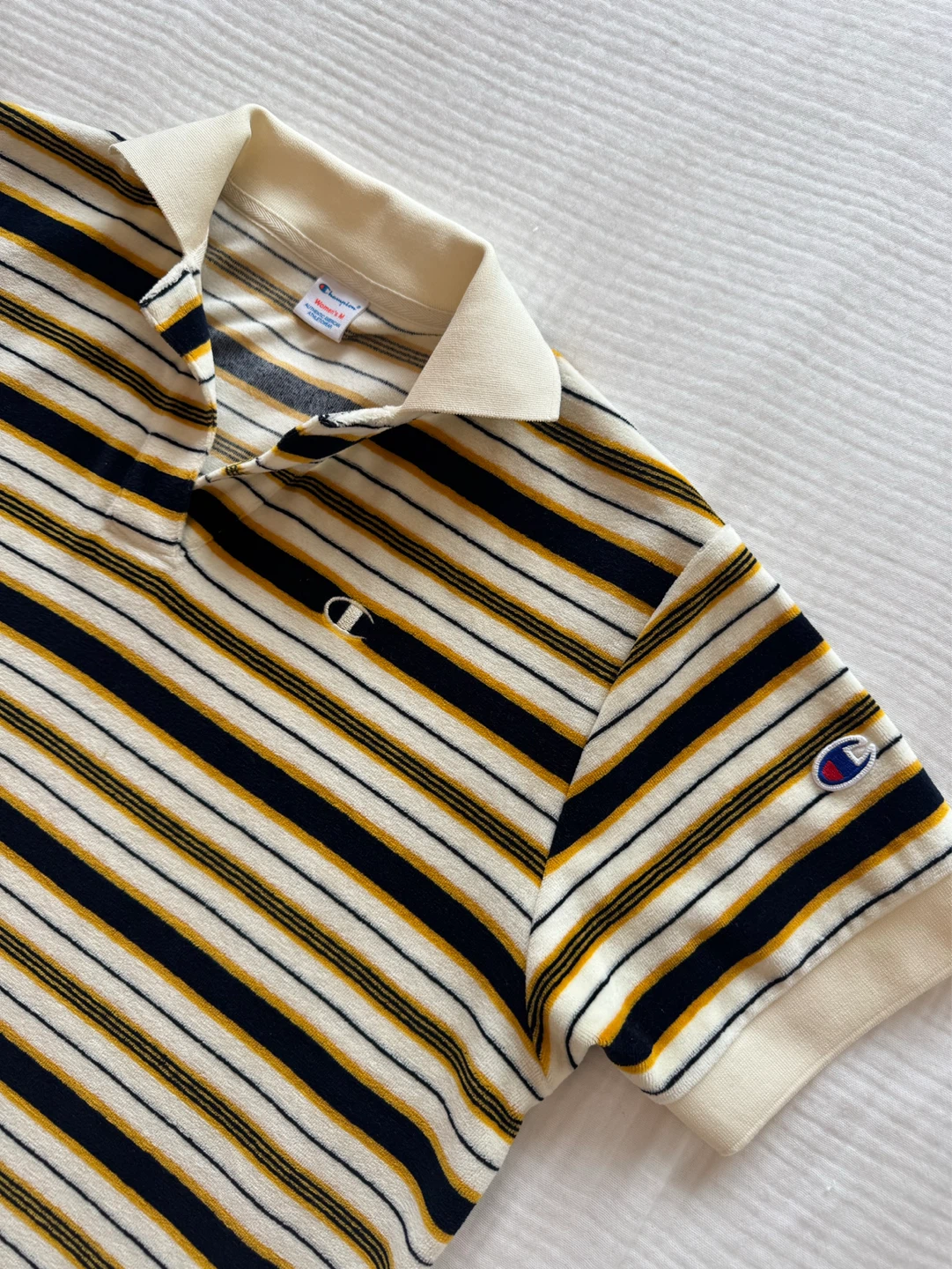 Beams Champion Striped Polo Shirt