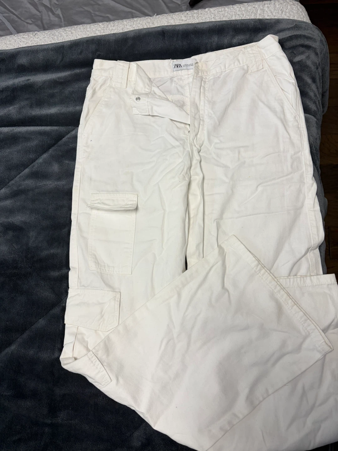 Zara White Cargo Pants