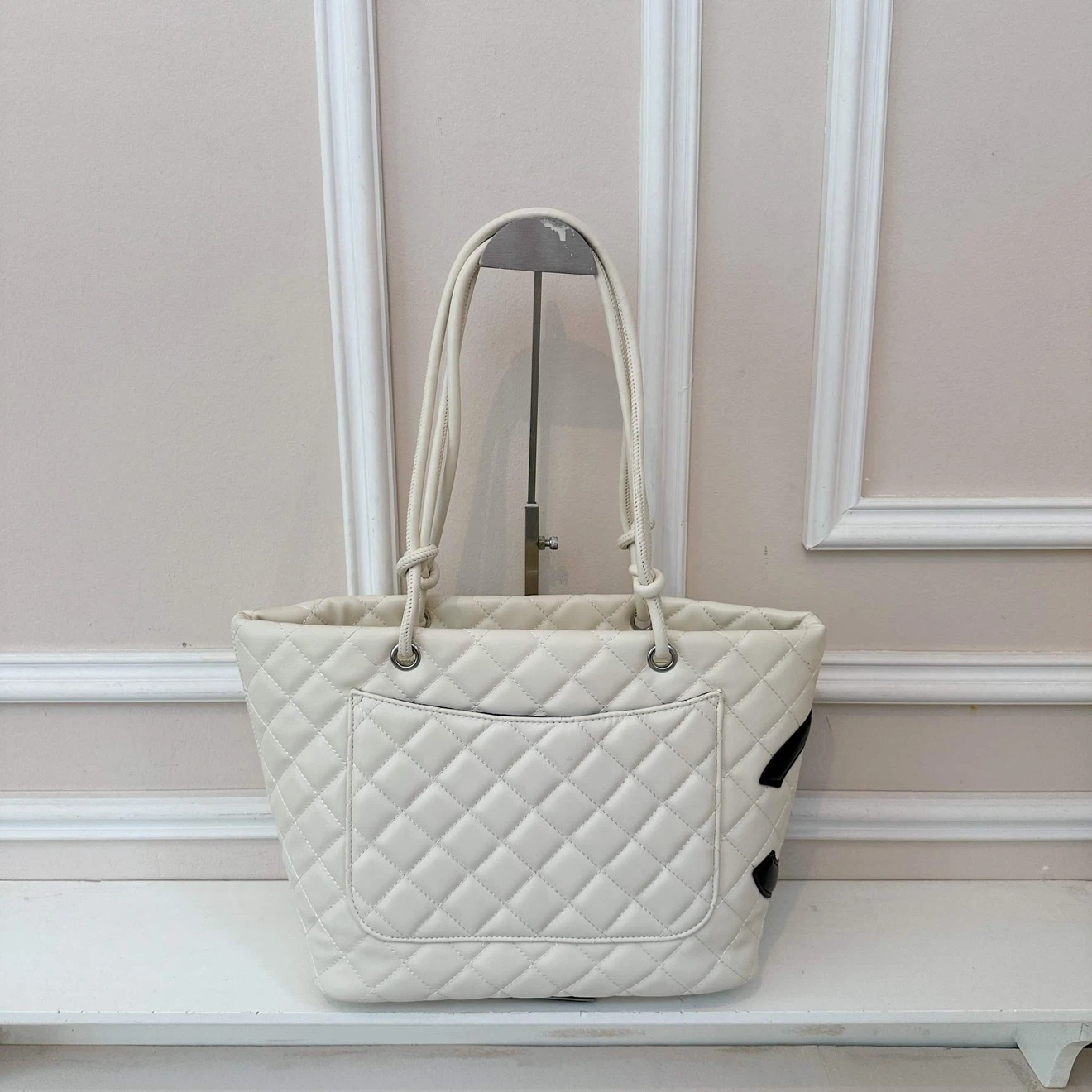 Chanel Quilted Tote Bag White - photo 2