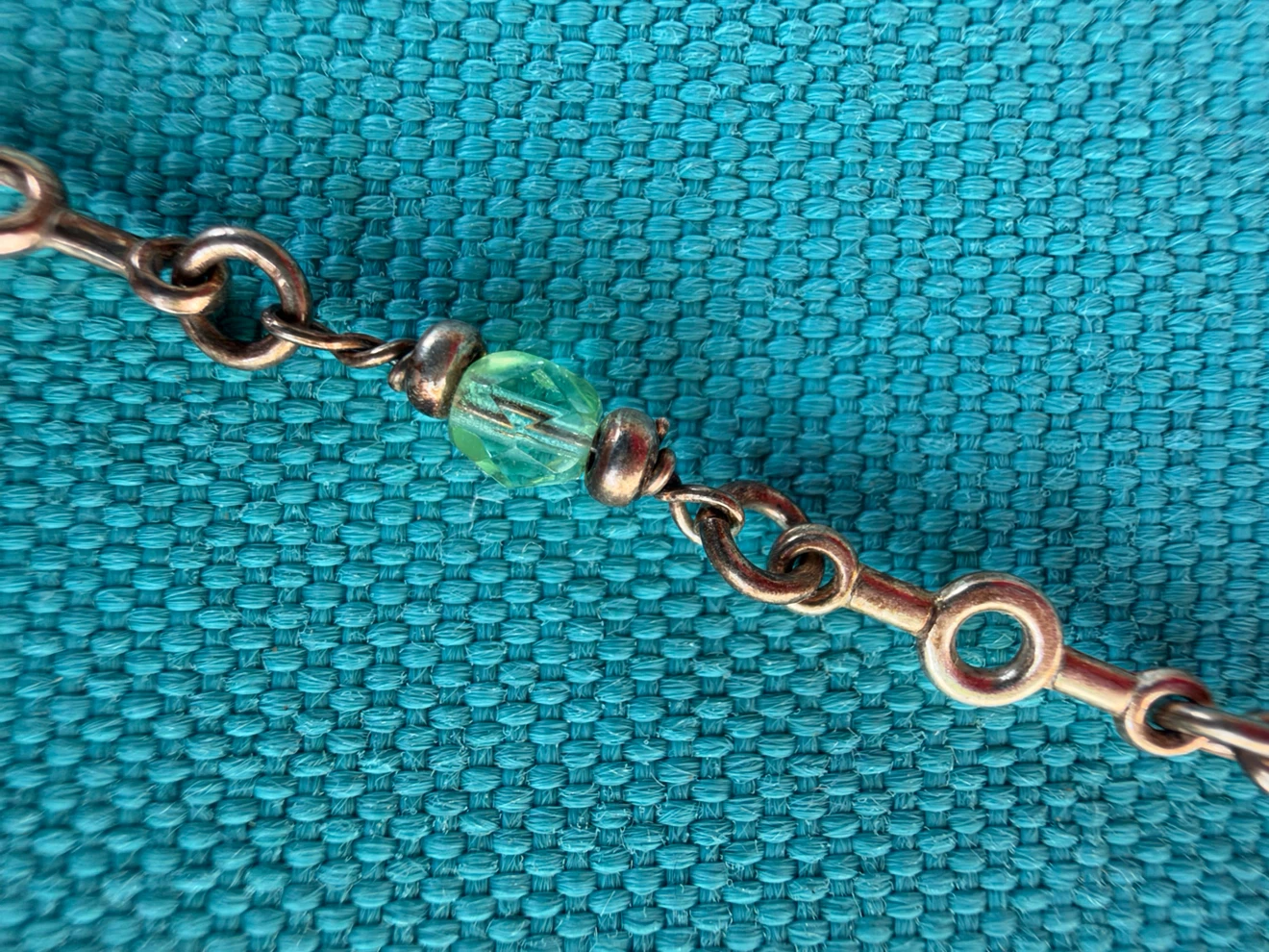 Silver Chain Bracelet with Coloured Beads - photo 3