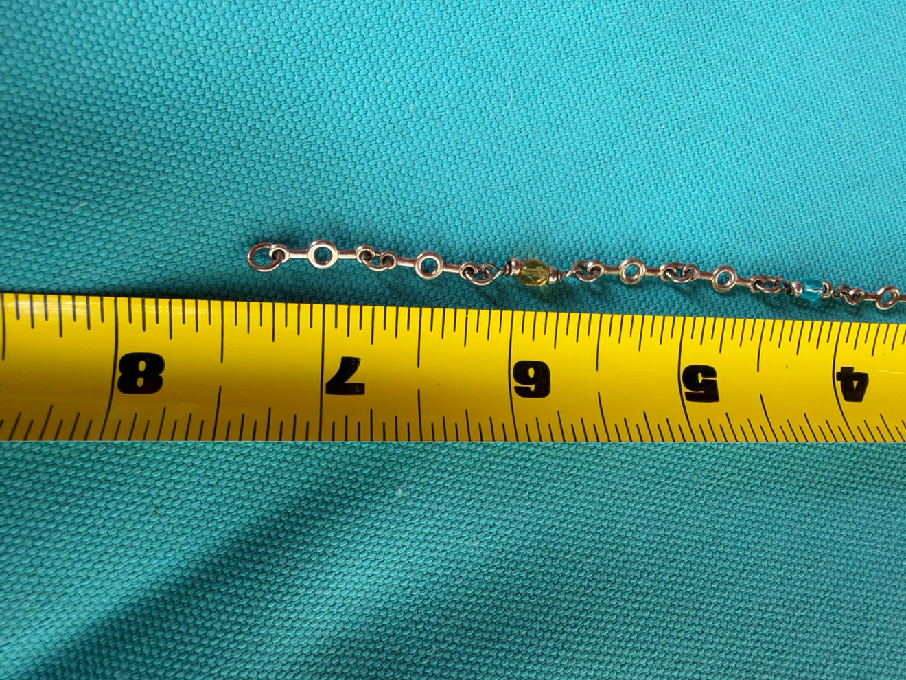 Silver Chain Bracelet with Coloured Beads - photo 4