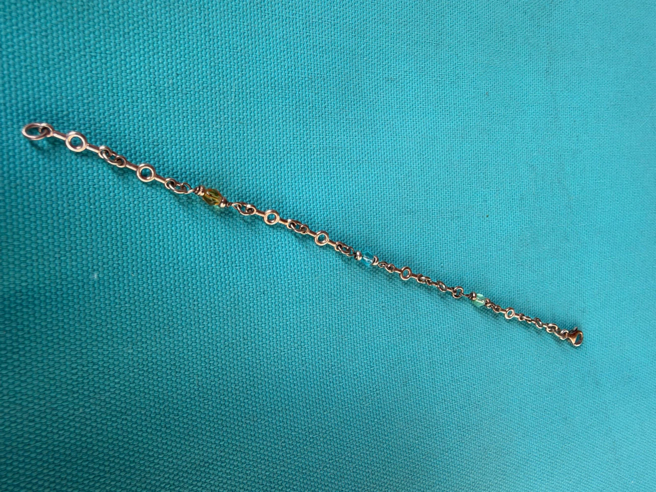 Silver Chain Bracelet with Coloured Beads - photo 5