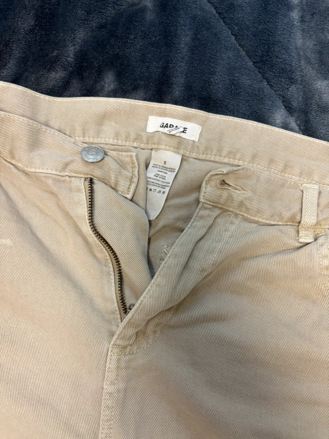Garage Beige Wide-Leg cargo Pants