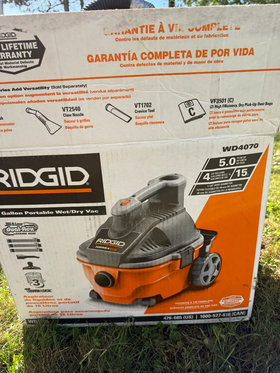Ridgid 15L Portable Wet/Dry Vac - photo 2