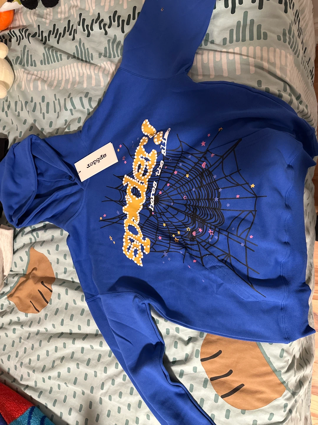 Sp5der Blue Hoodie