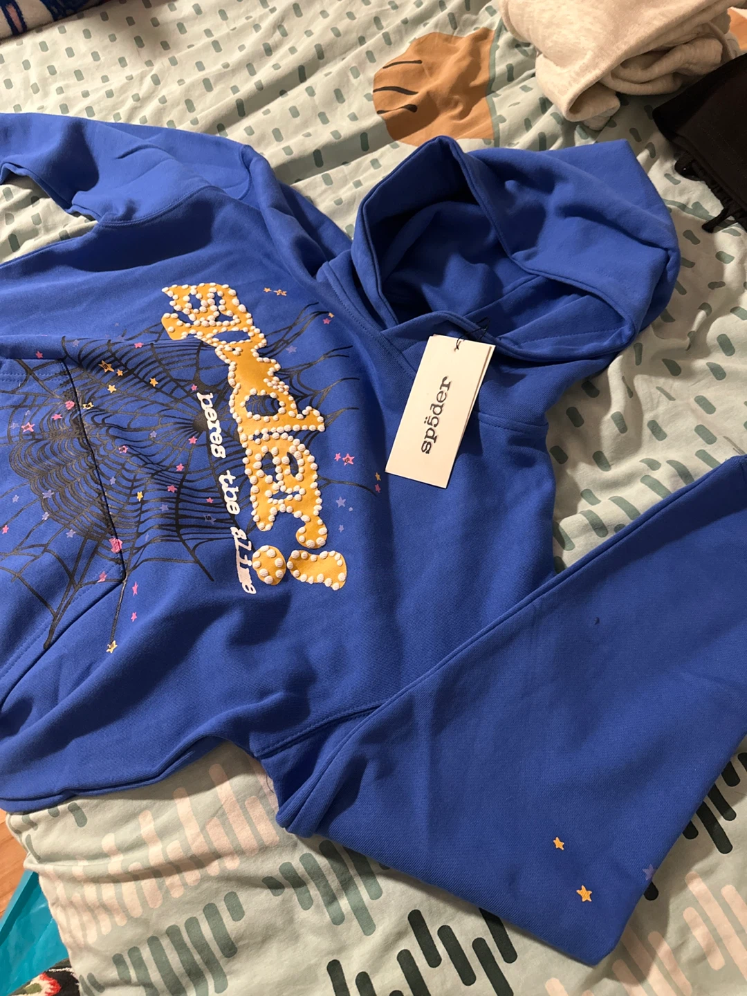 Sp5der Blue Hoodie - photo 3