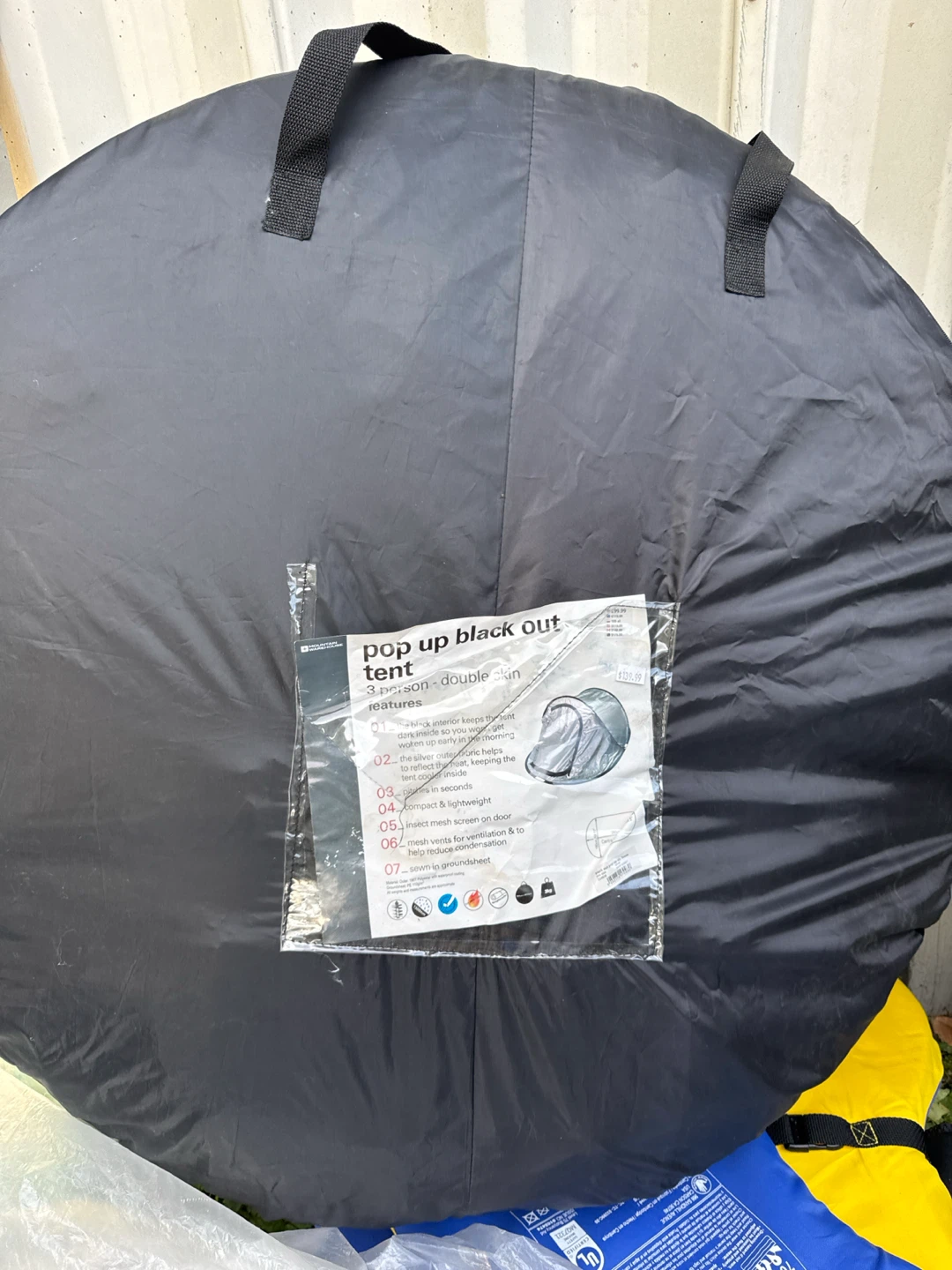 Mountain Warehouse 3 Person Pop Up Black Out Tent