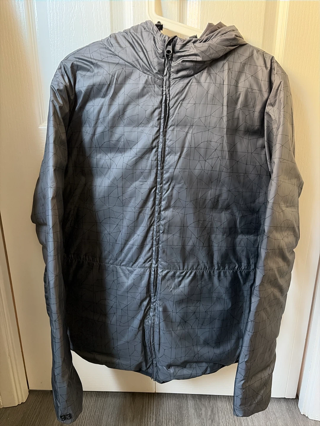 Geometric Print Hooded reversible Jacket