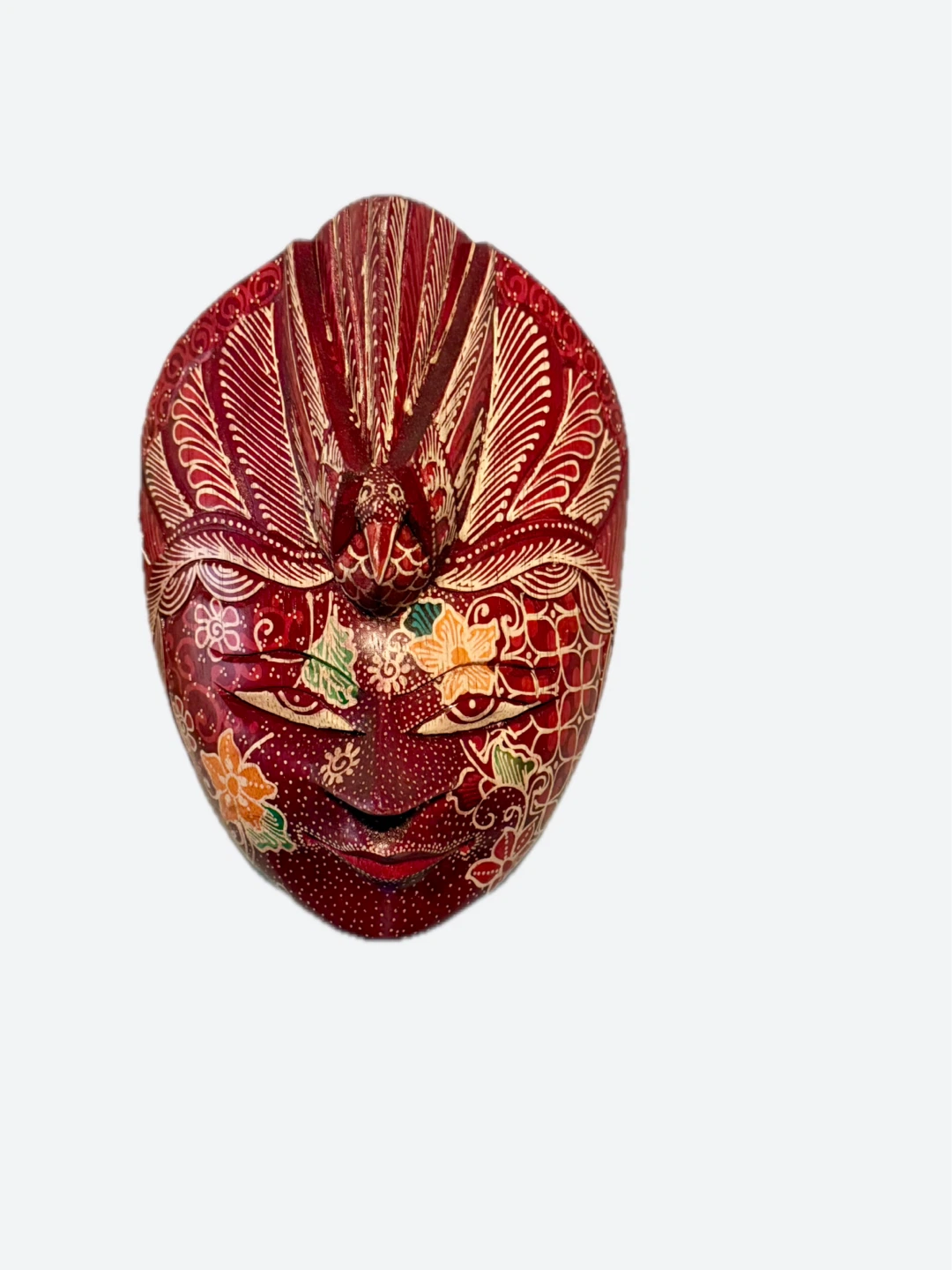 Hand-Carved Decorative Wooden Mask