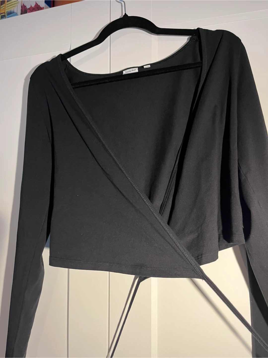 Sunday Best Black Wrap Top