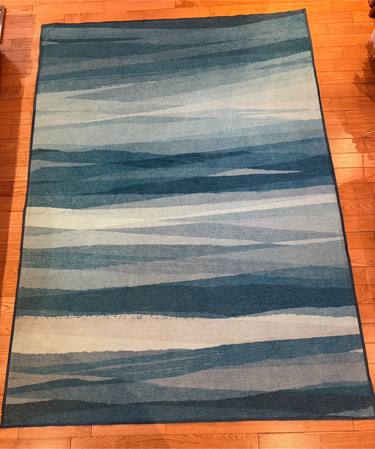 Ruggable Meridian Blue Rug + Premium Cushioned Pad (5x7)