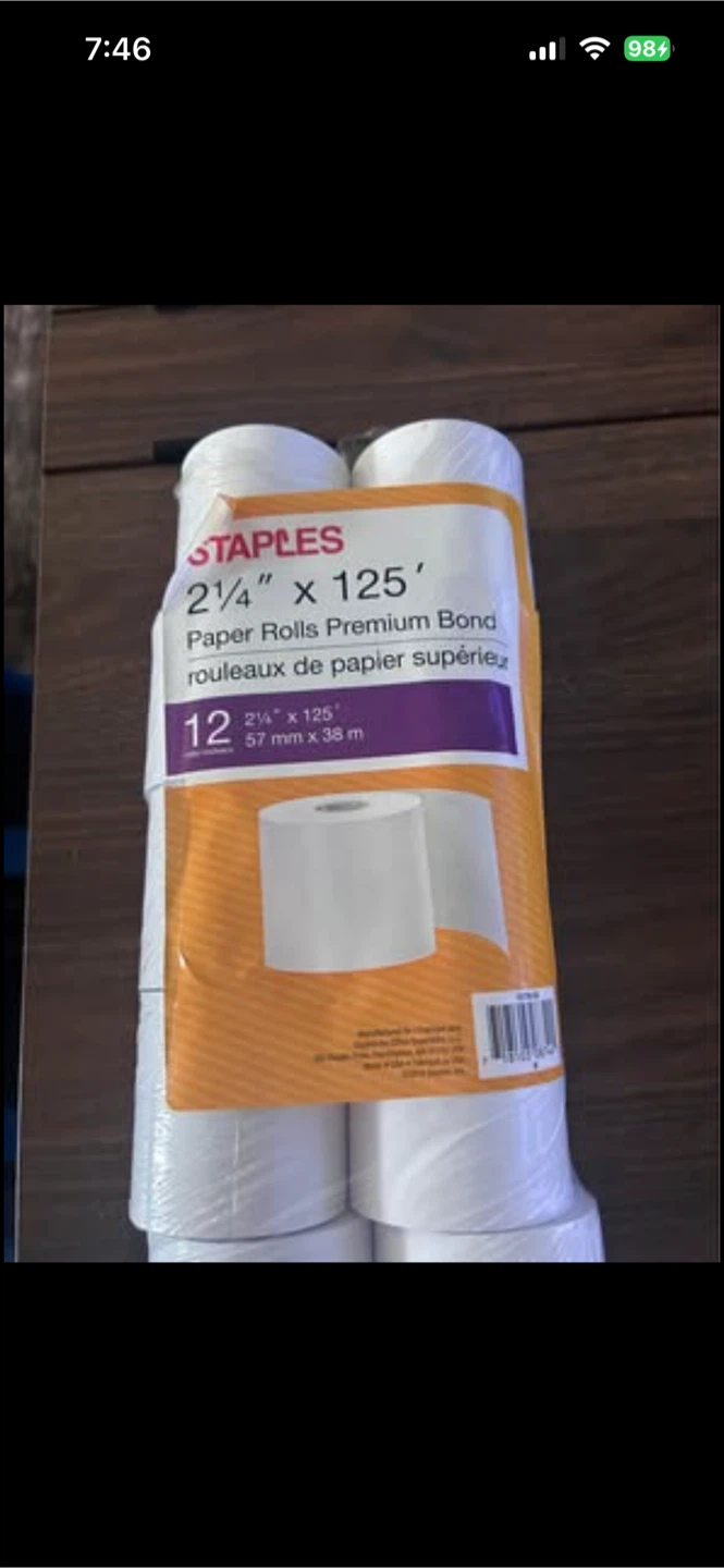 Staples Premium Bond Paper Rolls 12 Pack