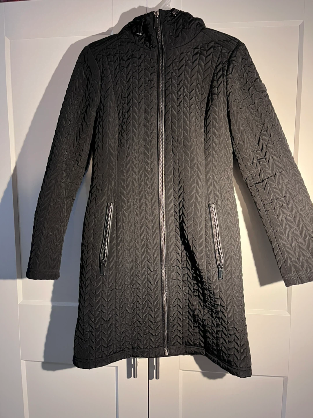 BCBGeneration Quilted Black Coat