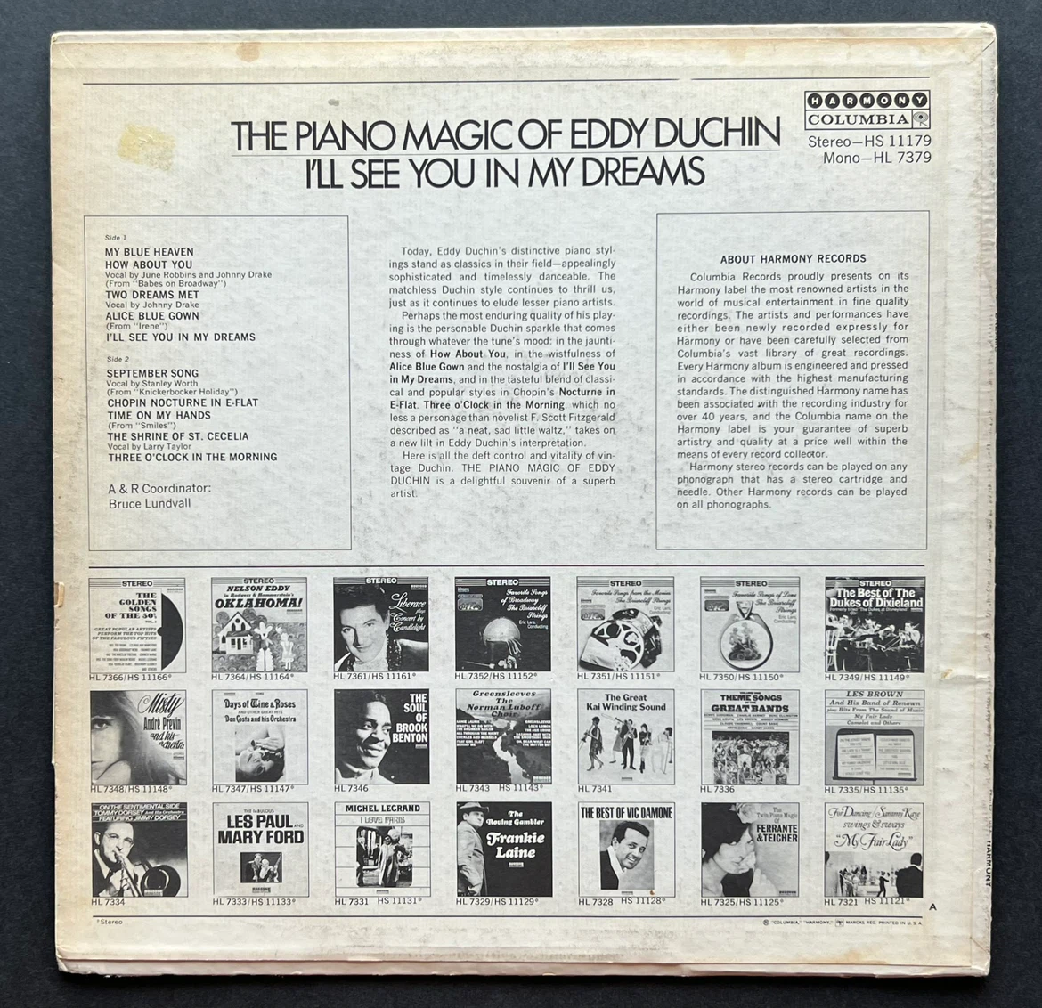 The Piano Magic of Eddy Duchin Vinyl Record - photo 4