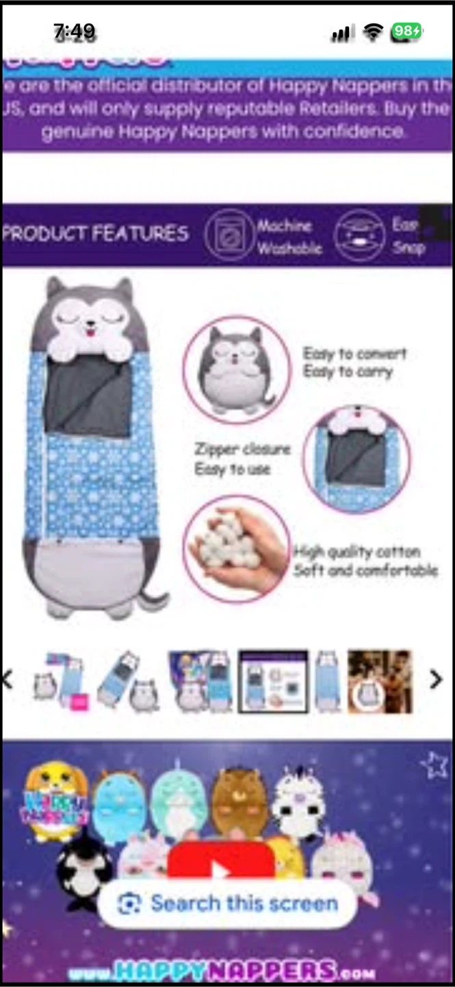 Happy Nappers Husky Sleeping Bag - photo 5