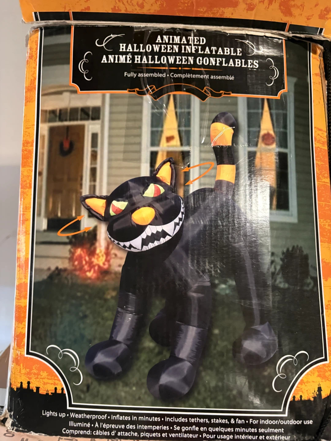 9 ‘Animated Halloween Inflatable Black Cat