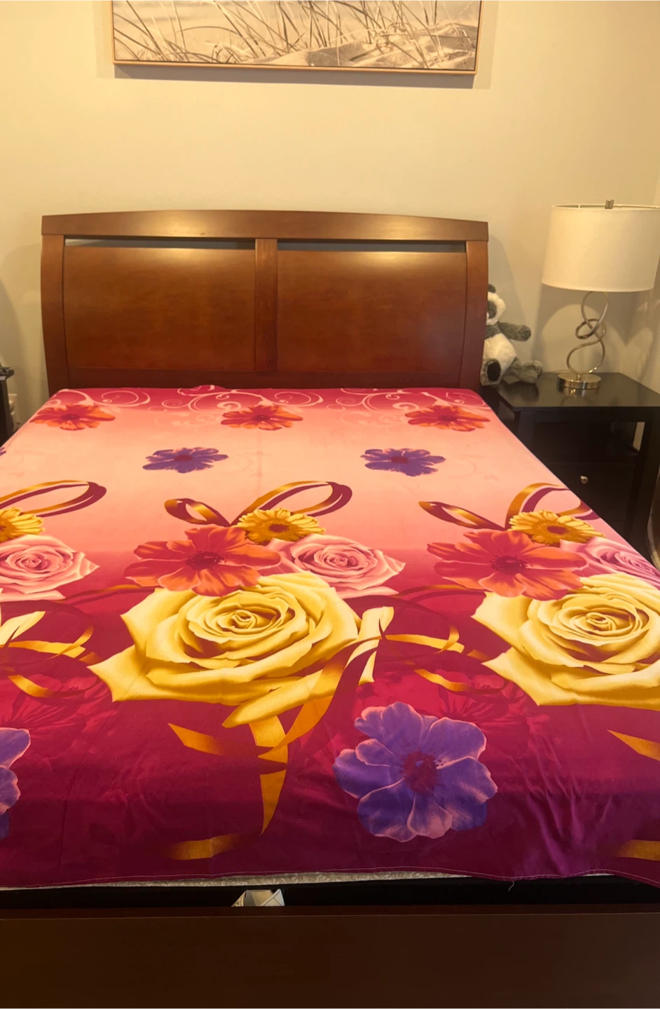 Queen Size Wooden Bed Frame with Bed Box